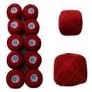 VENETIAN RED - Set Lot of 10 - 6 Ply Strand - Cotton Thread Yarn Cross Stitch Embroidery	